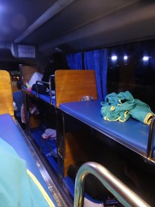 las camas del autobus